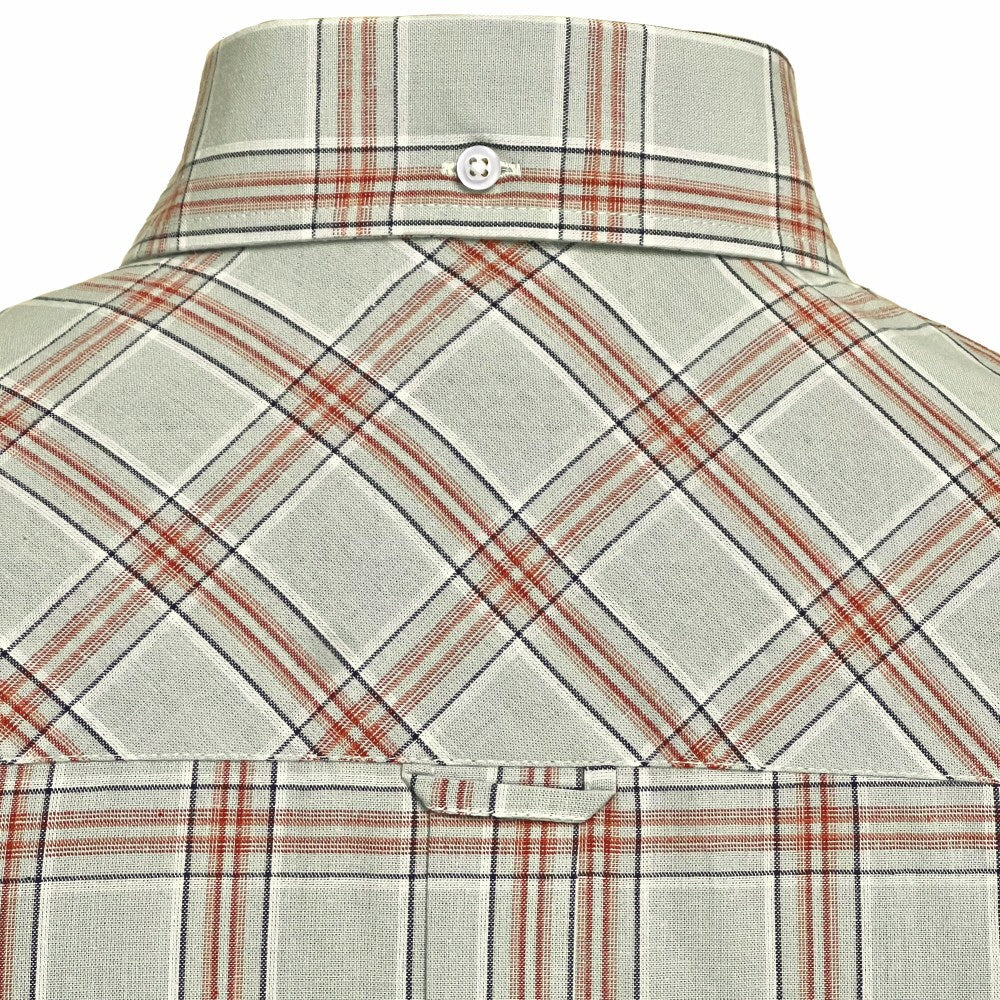 Adaptor Clothing Check Long Sleeve Button Down Shirt Grey - Image 5