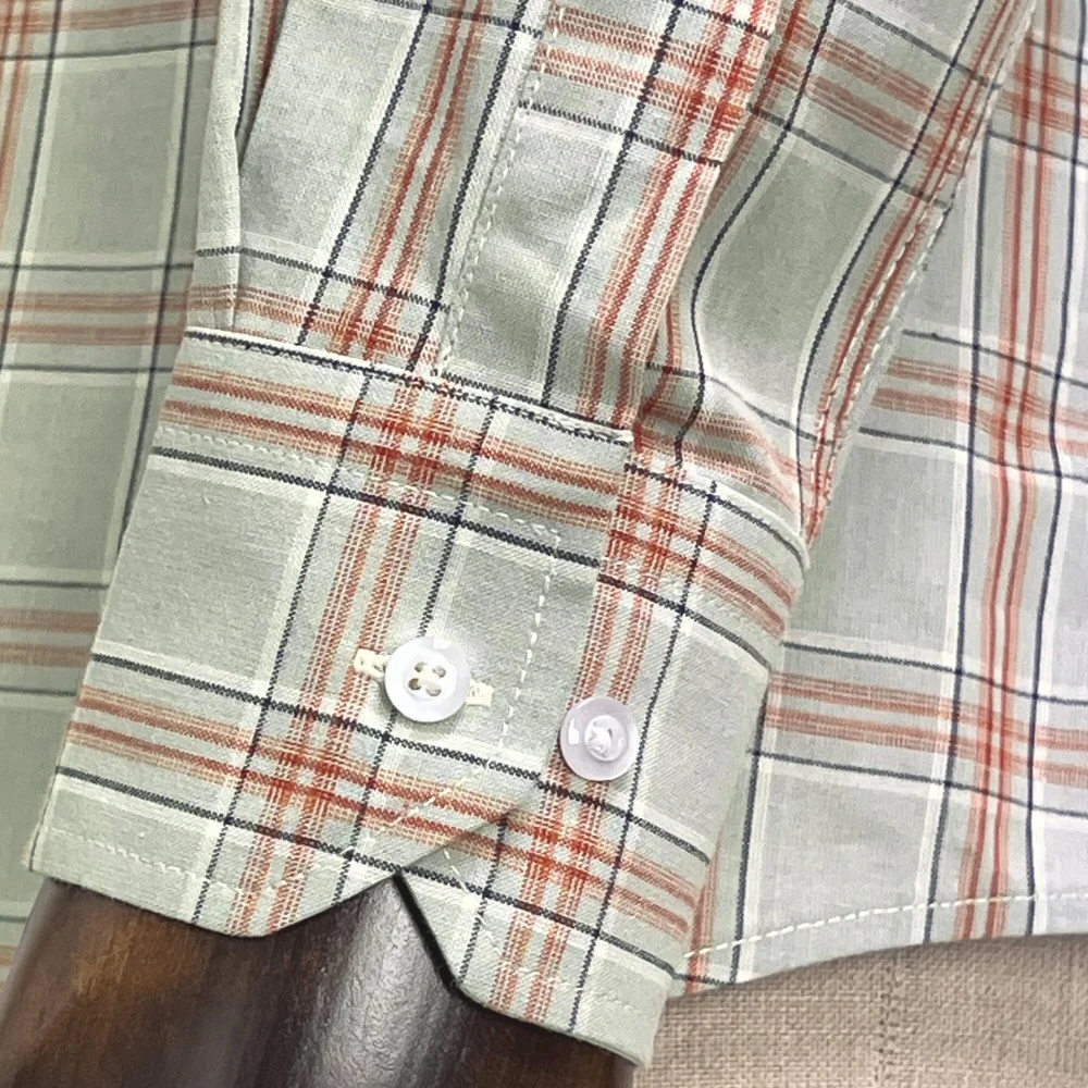 Adaptor Clothing Check Long Sleeve Button Down Shirt Grey - Image 6