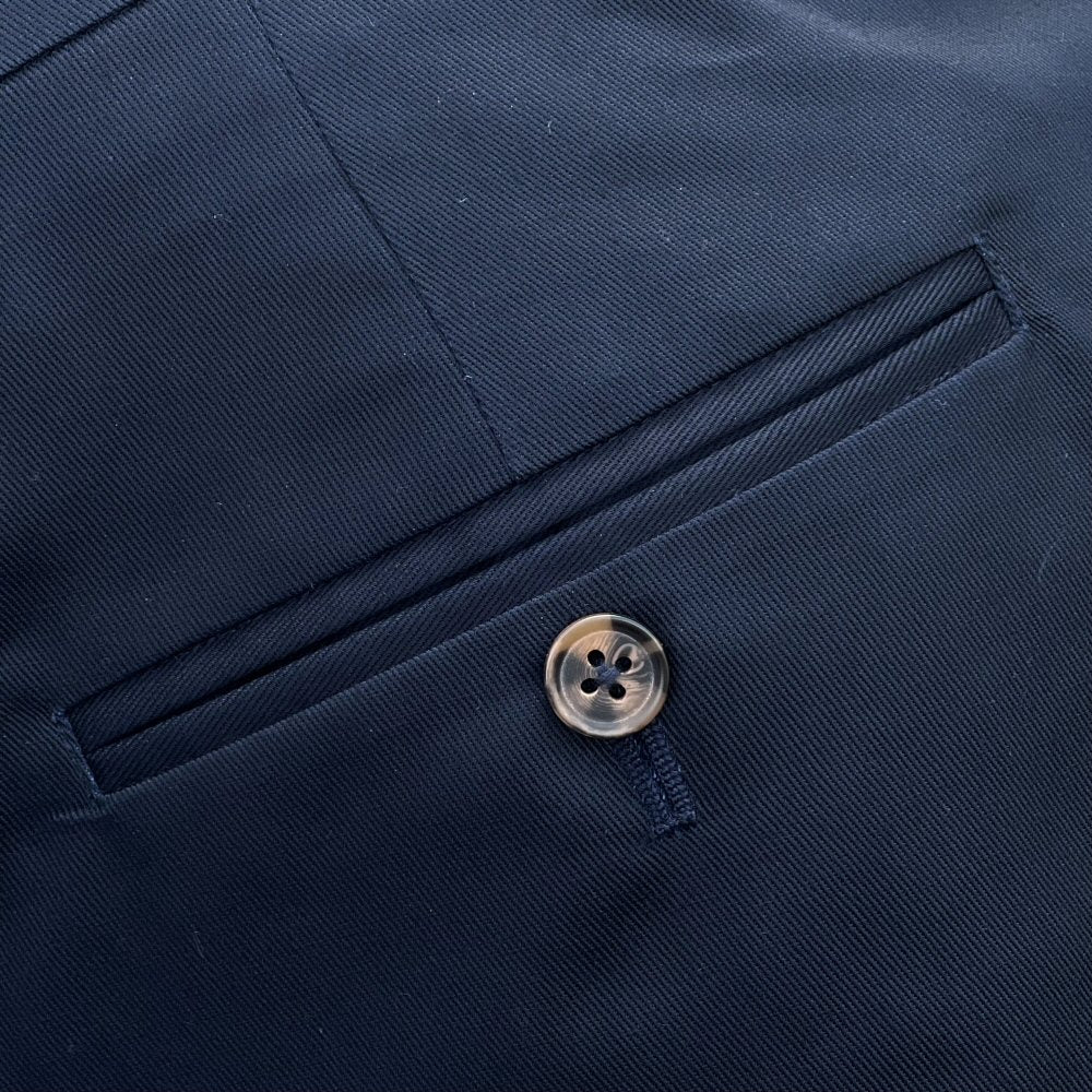 Adaptor Clothing Cotton Frogmouth Pocket Slim Trouser Navy - Image 3