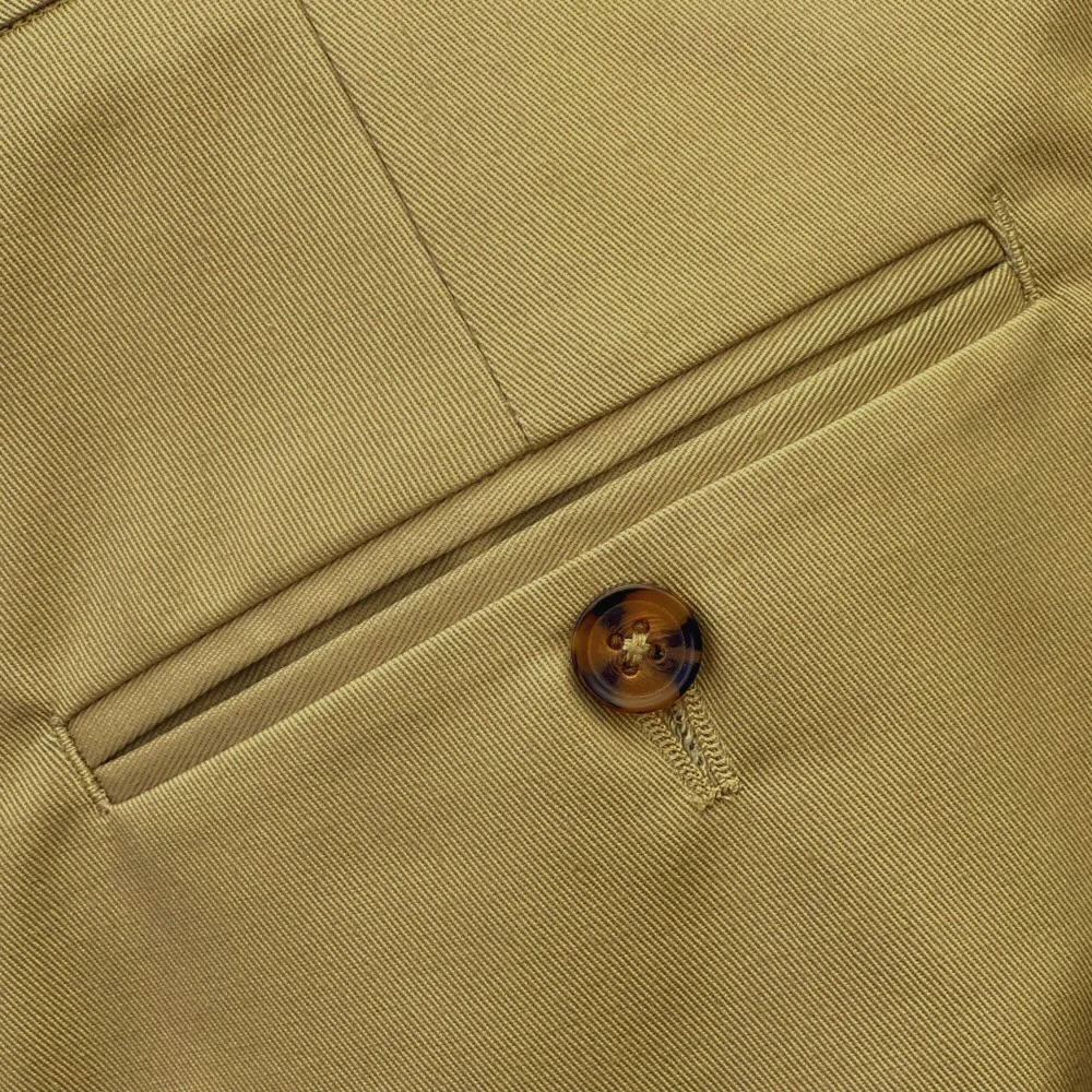 Adaptor Clothing Cotton Frogmouth Pocket Slim Trouser Sand - Image 4