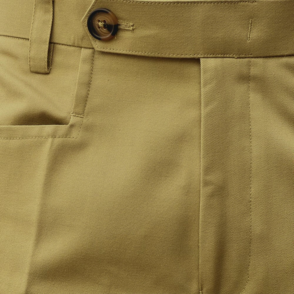 Adaptor Clothing Cotton Frogmouth Pocket Slim Trouser Sand - Image 5