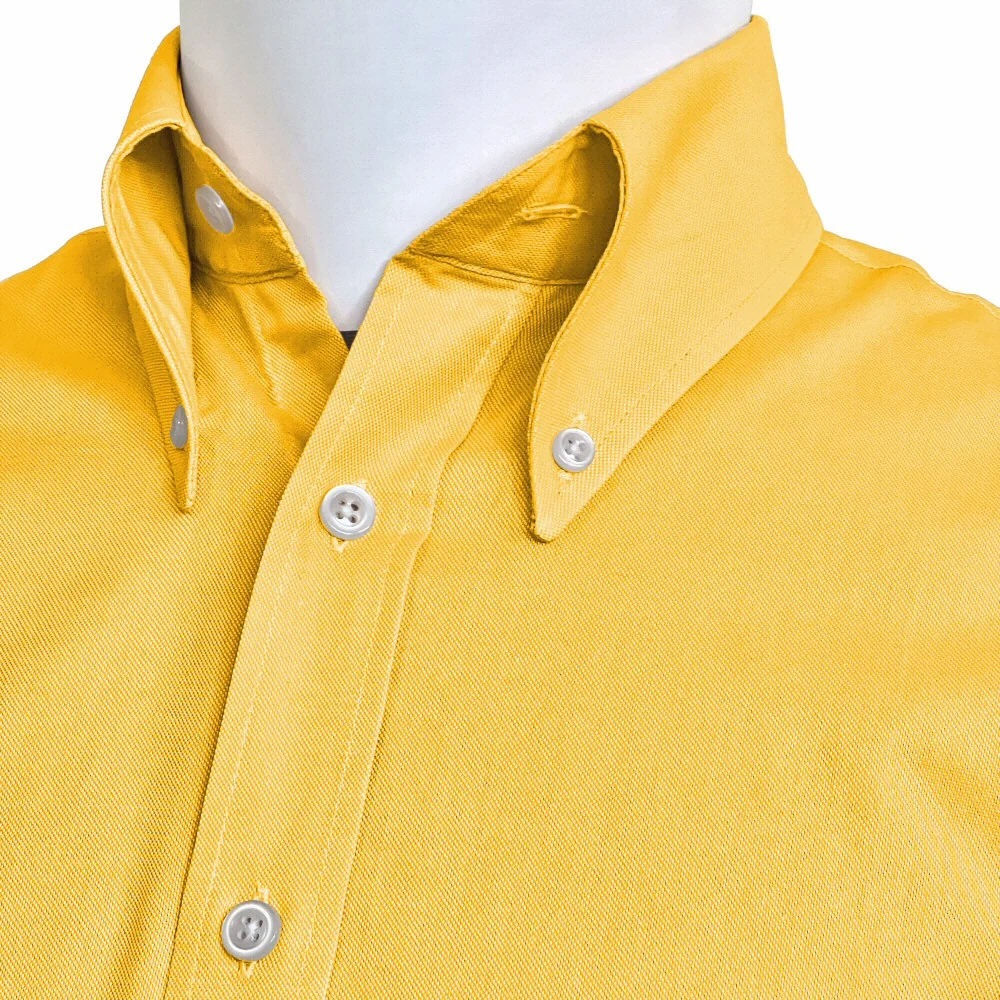 Adaptor Clothing Oxford Long Sleeve Button Down Shirt Mustard - Image 2