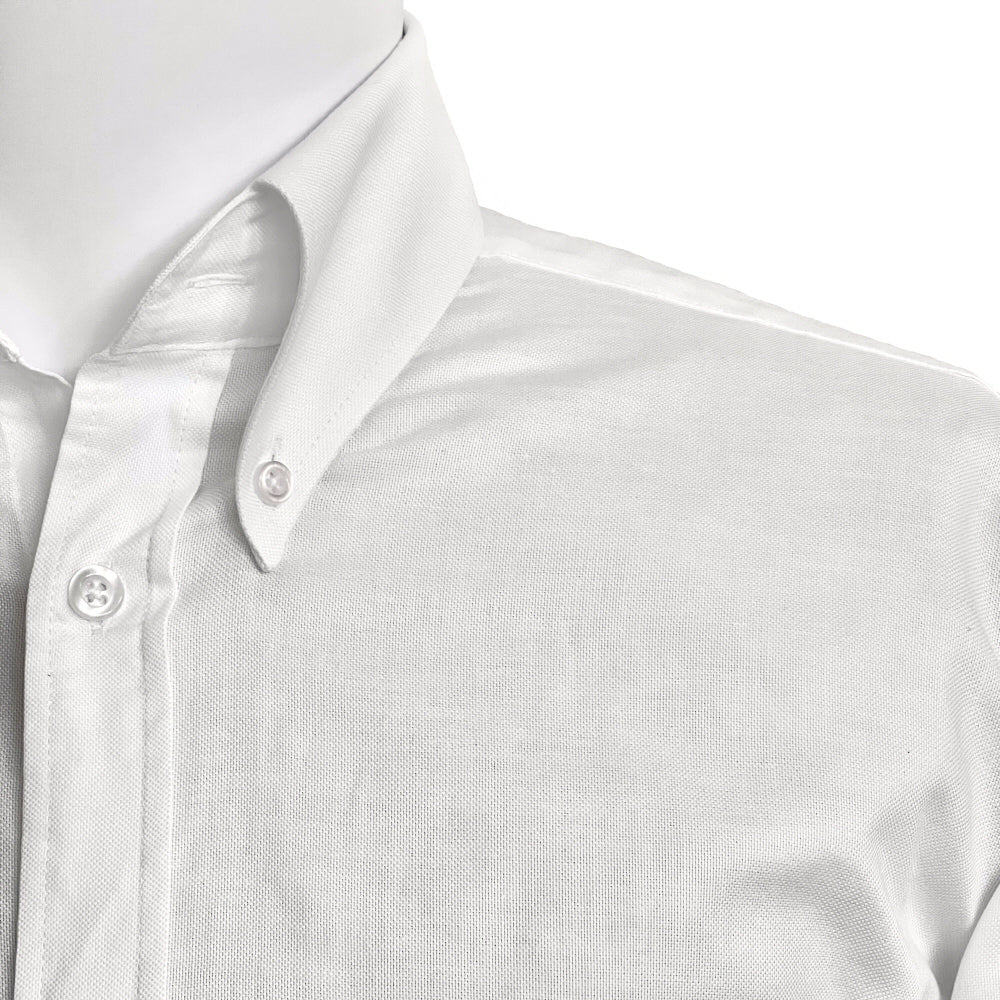 Adaptor Clothing Oxford Long Sleeve Button Down Shirt White - Image 4