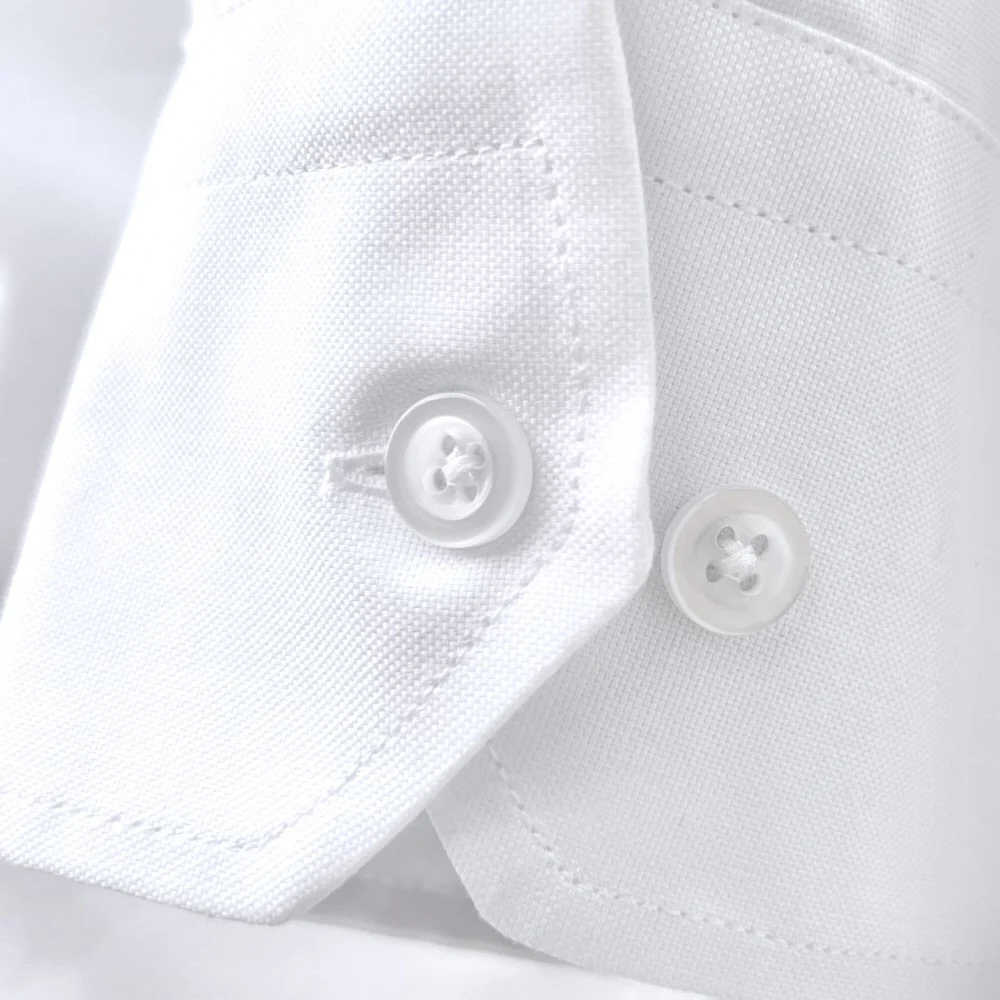 Adaptor Clothing Oxford Long Sleeve Button Down Shirt White - Image 6