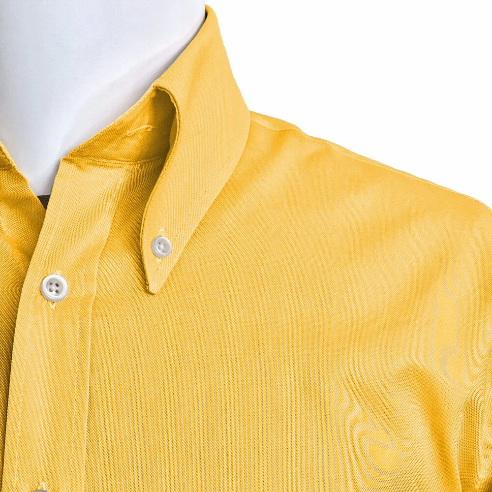 Adaptor Clothing Oxford Short Sleeve Button Down Shirt Mustard - Image 3