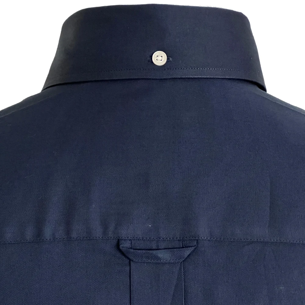 Adaptor Clothing Oxford Short Sleeve Button Down Shirt Navy - Image 10