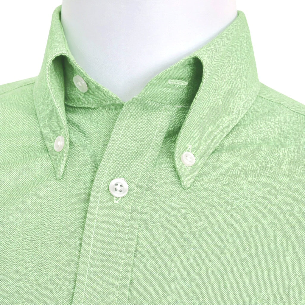 Adaptor Clothing Oxford Short Sleeve Pop Over Shirt Sour Apple - Image 2