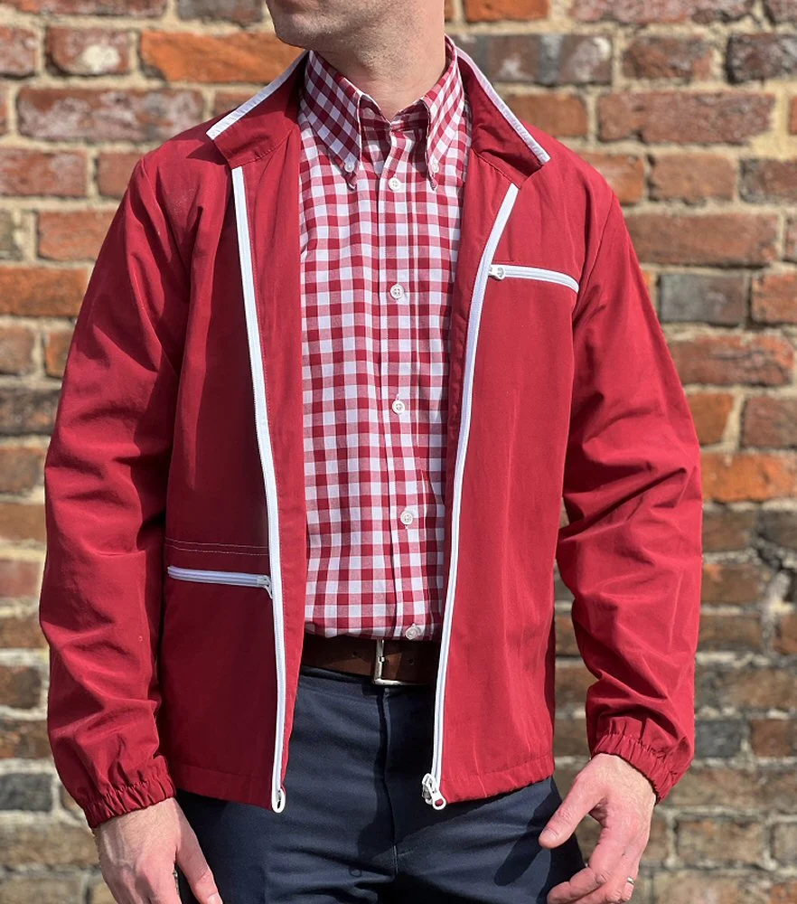 Adaptor Clothing Retro Sixties Replica Windbreaker Scarlet - Image 19