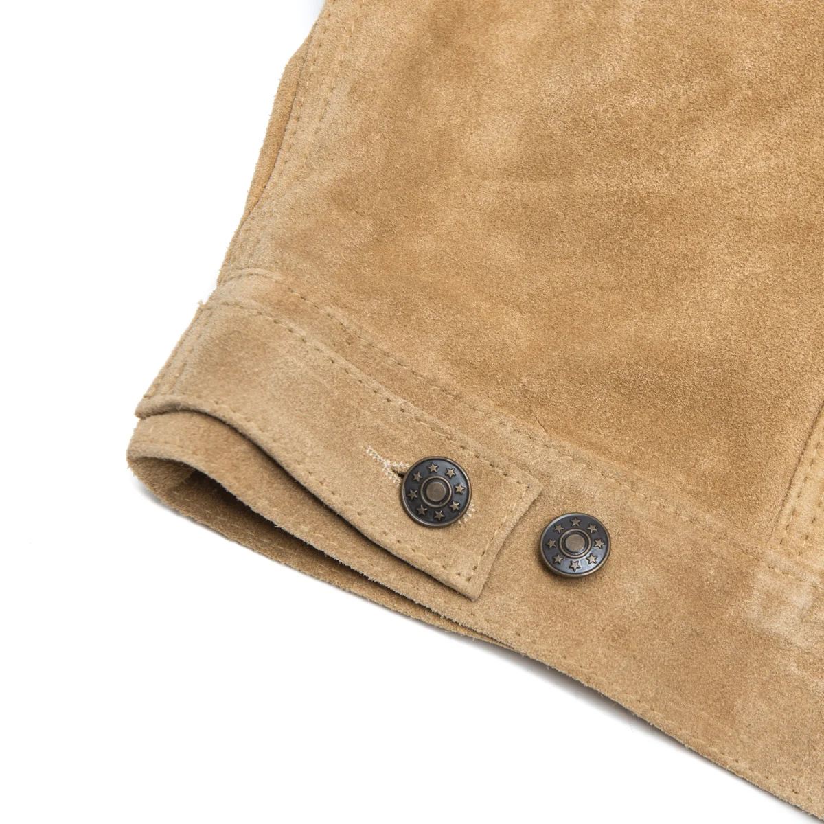Adaptor Clothing Suede Trucker Jacket Caramel - Image 7