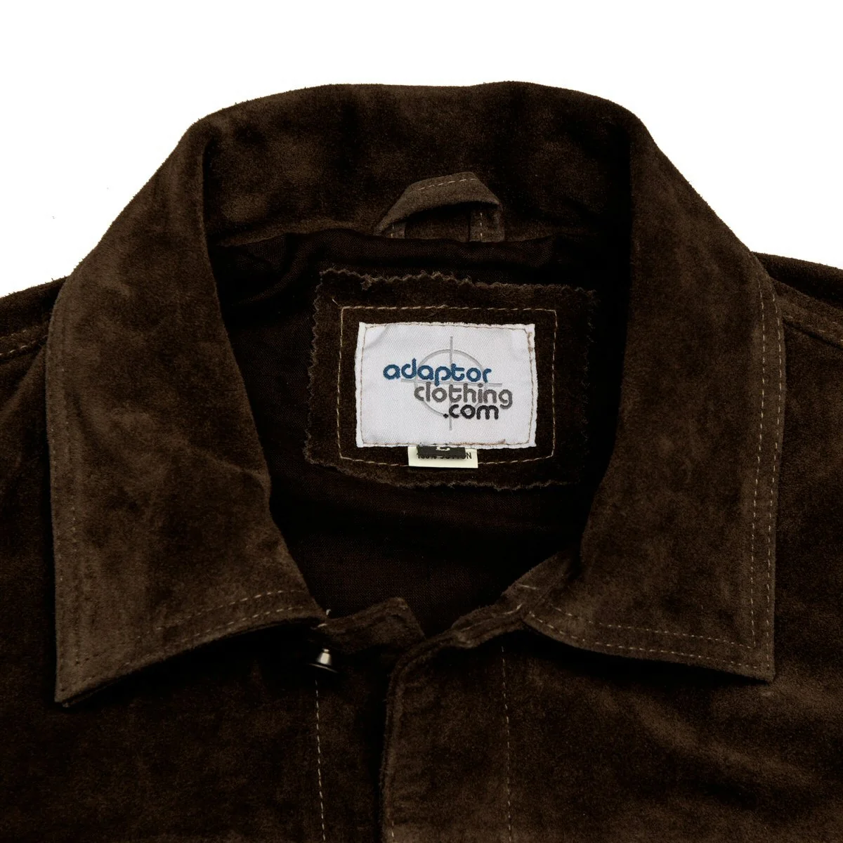 Adaptor Clothing Suede Trucker Jacket Deep Brown - Image 9