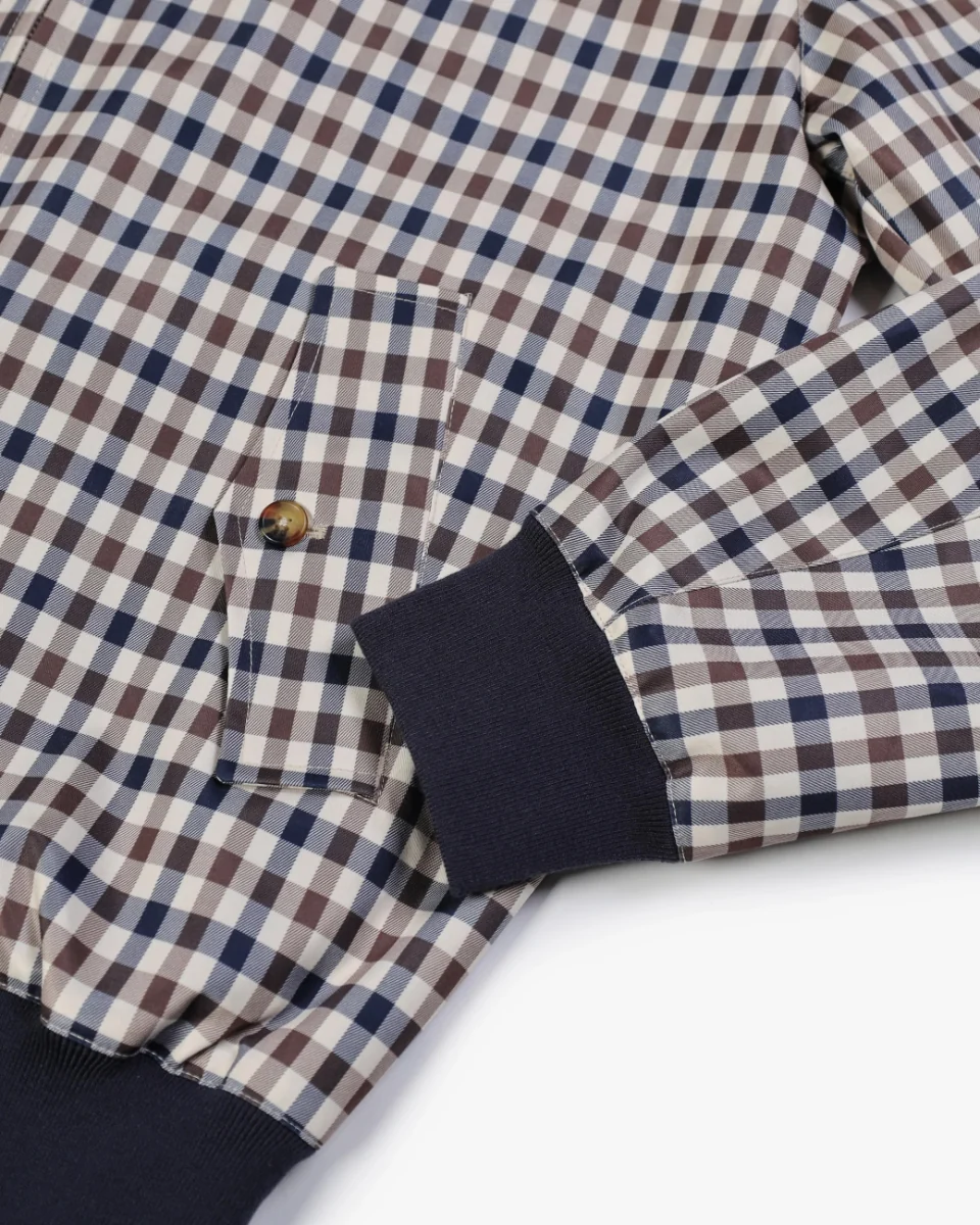 Aquascutum Archival Weatherproof Harrington Jacket Club Check - Image 6
