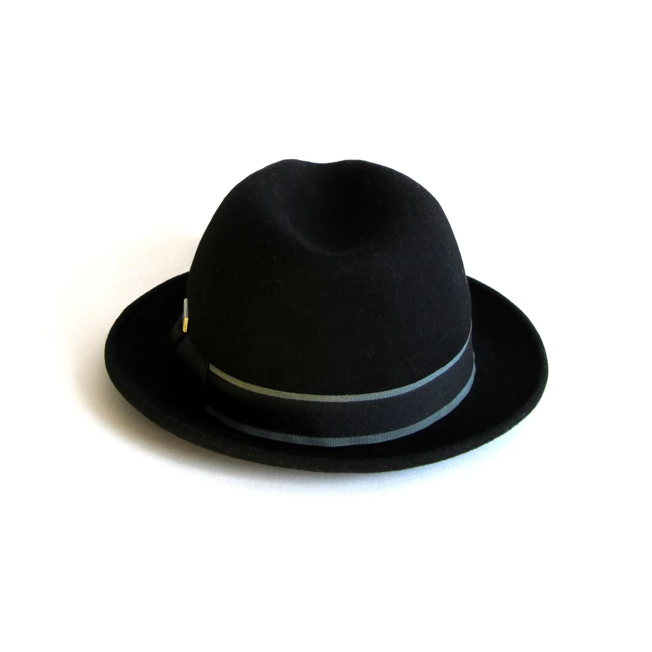 Dasmarca Robin Retro Wool Narrow Brim Fedora Trilby Hat Black - Image 4