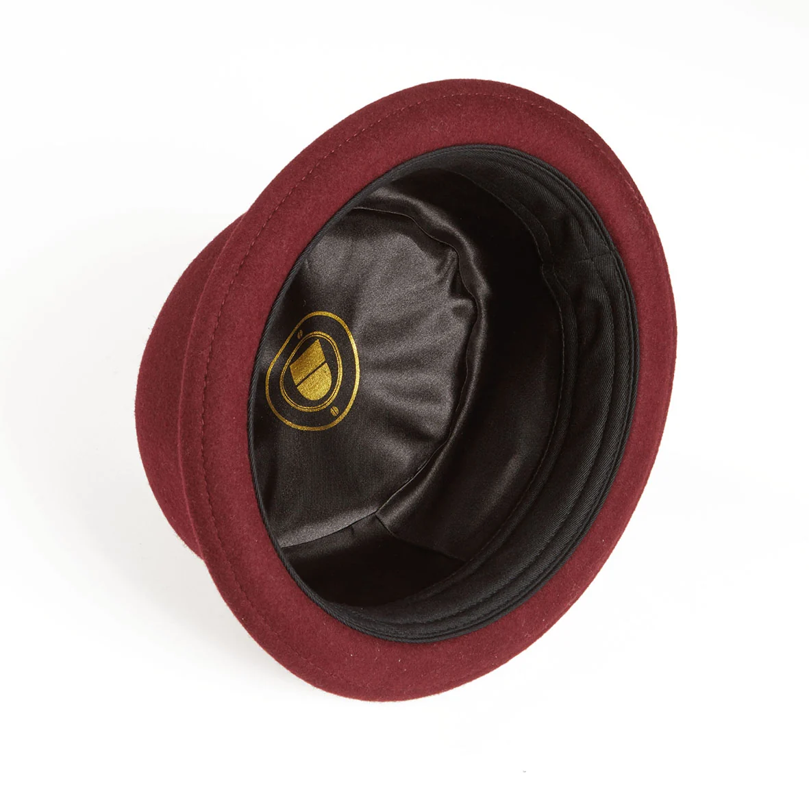 Dasmarca Rude Boy Narrow Brim 100% Wool Felt Trilby Pork Pie Hat Vino - Image 3