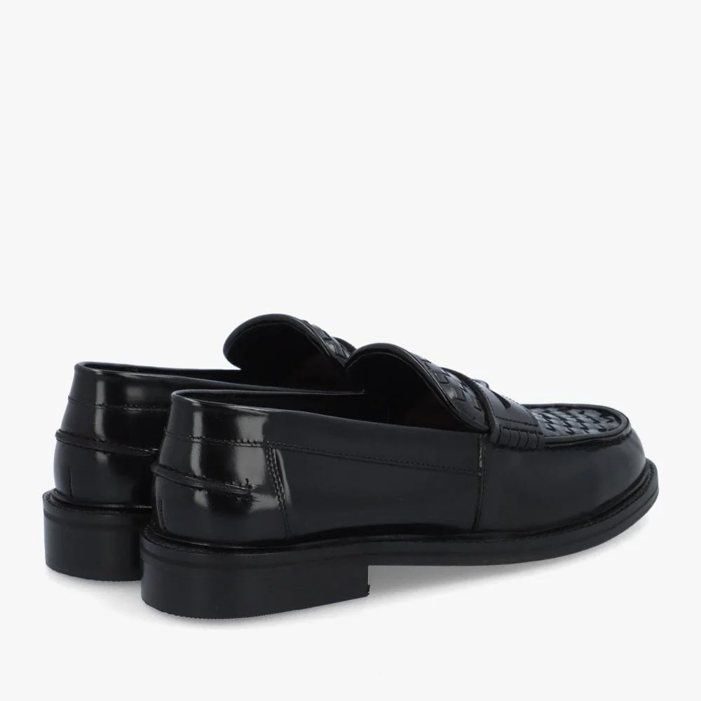 Delicious Junction Brummel Basket Weave Loafer Black - Image 5