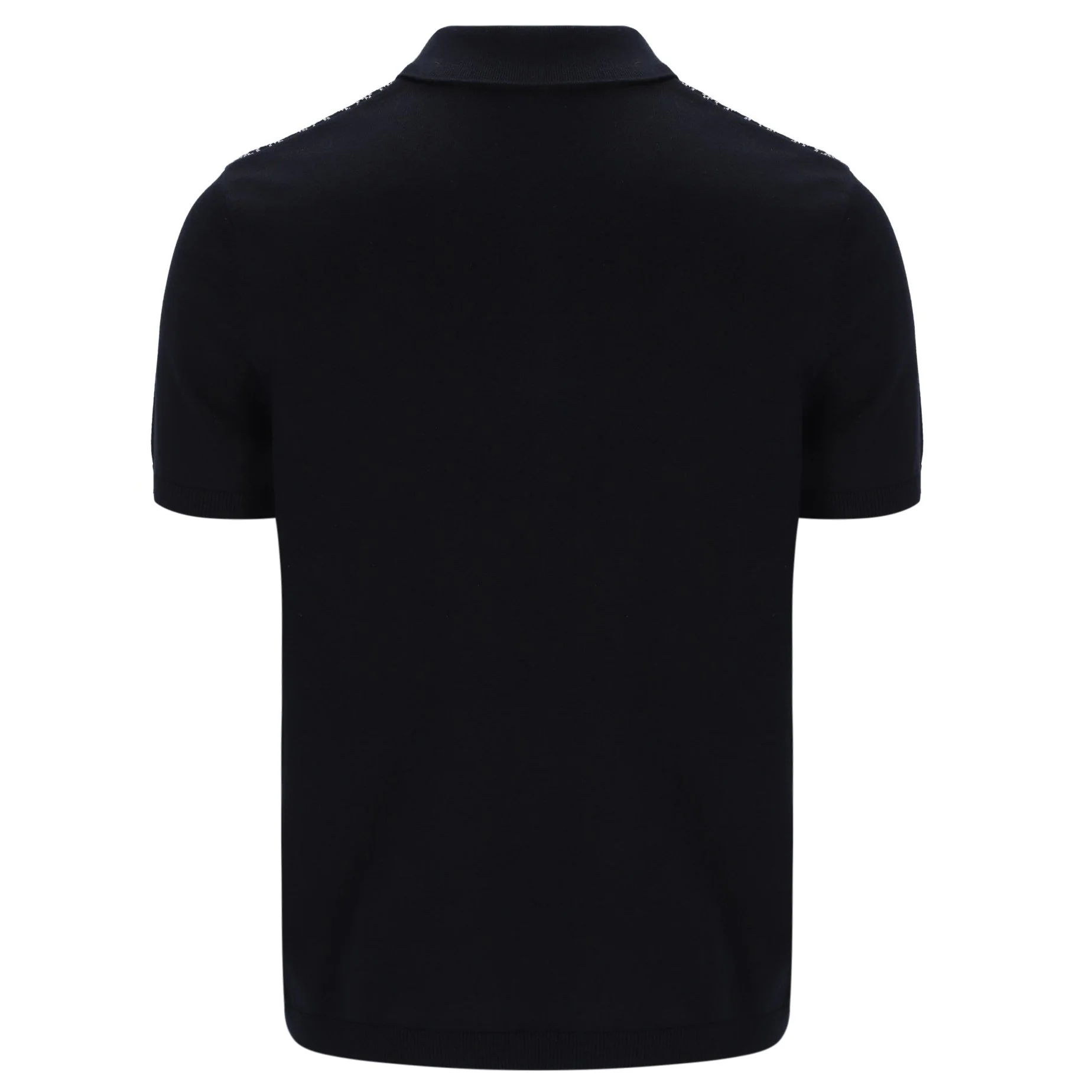 Fila Gold Collection Jacquard Knit Zip Polo Black - Image 2