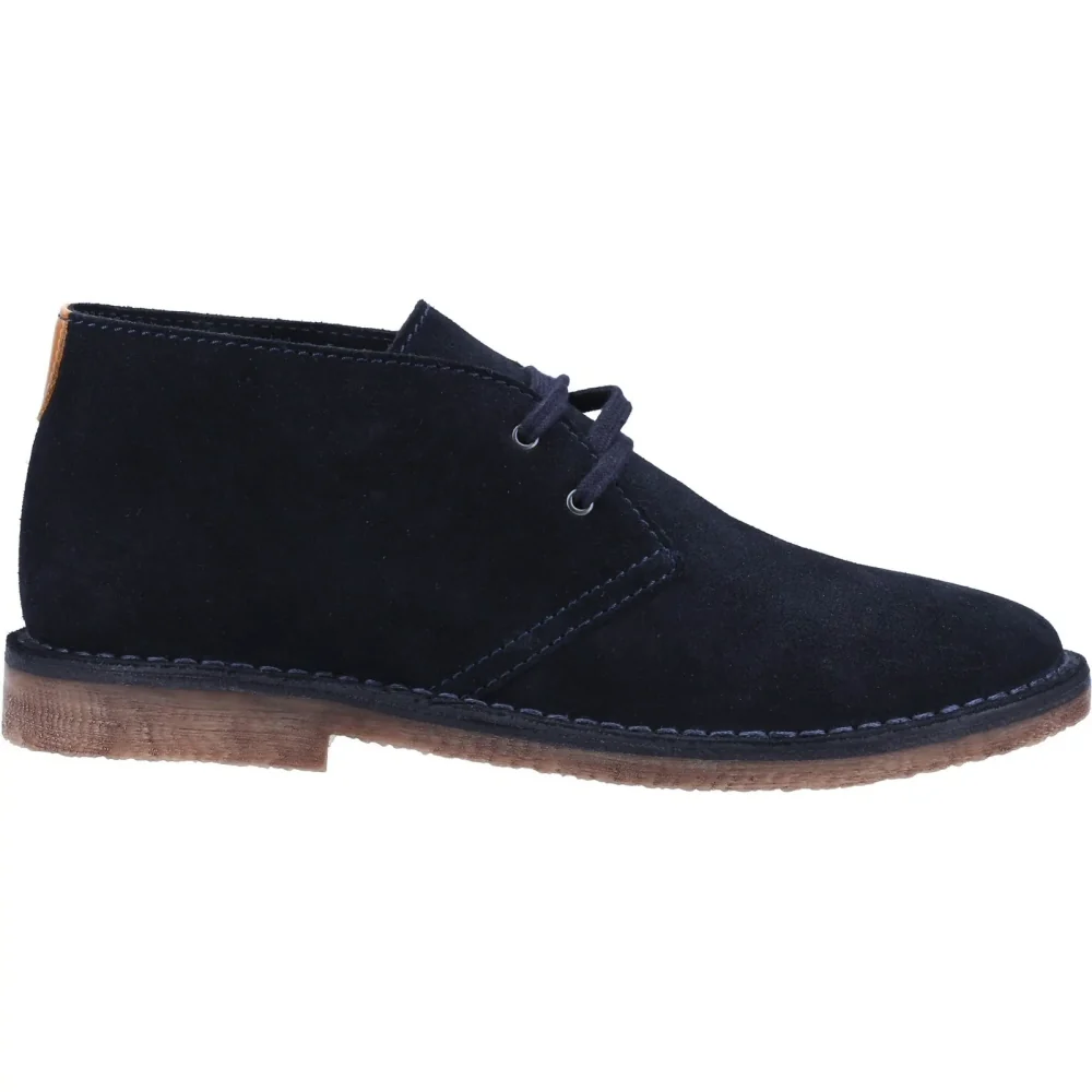 Hush Puppies Samuel Classic 2 Hole Suede Desert Boots Navy - Image 4