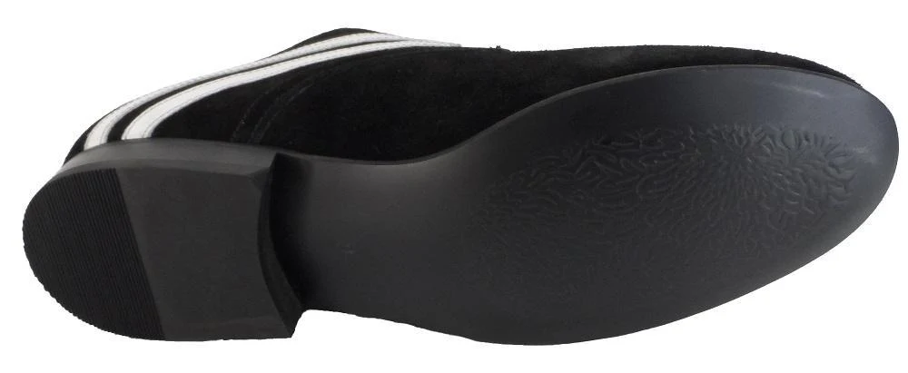 Ikon Original Badger Leather/Suede Shoes in Black and White - Image 5