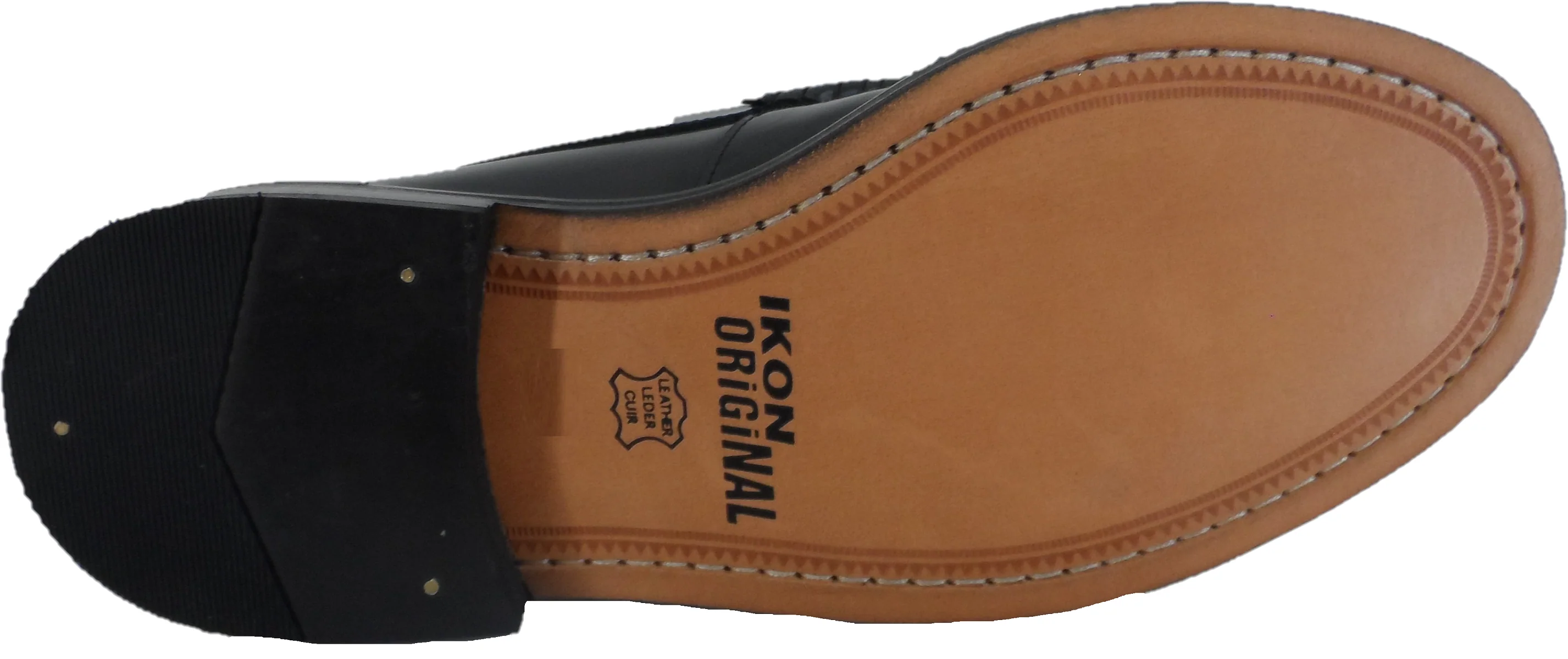 Ikon Original Black Real Weave Retro,Ska,Northern Soul Tassel Loafers - Image 6
