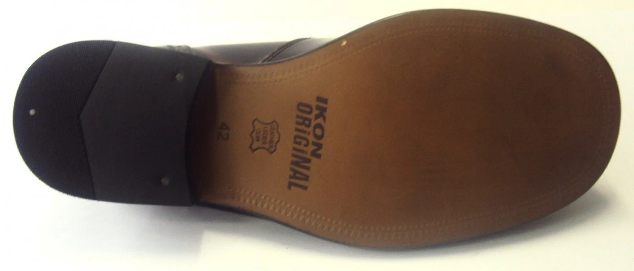 Ikon Original Krombie Leather Brogues in Oxblood Rub Off - Image 6
