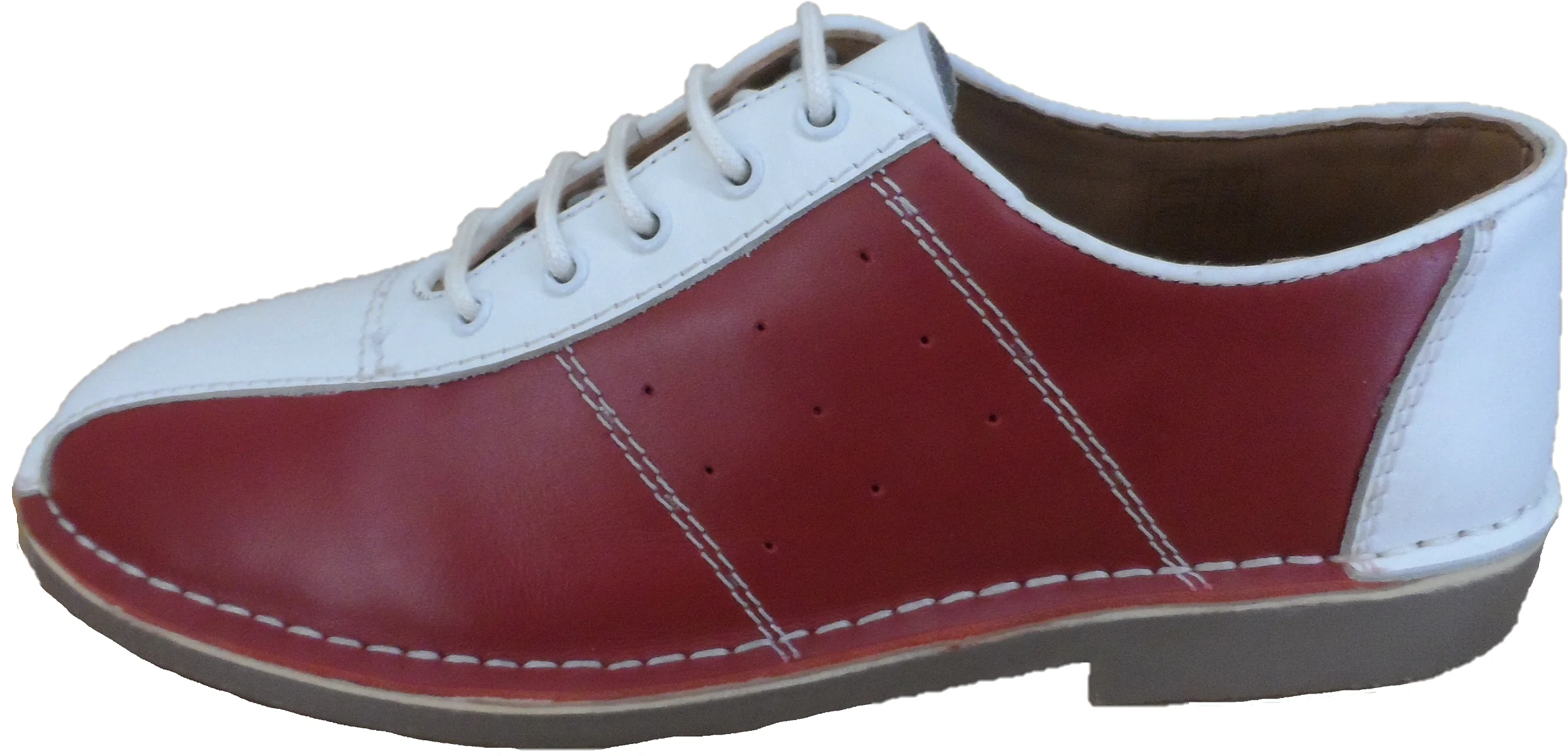 Ikon Original Marriott Leather Bowling Shoes in Red/White/Blue - Image 2