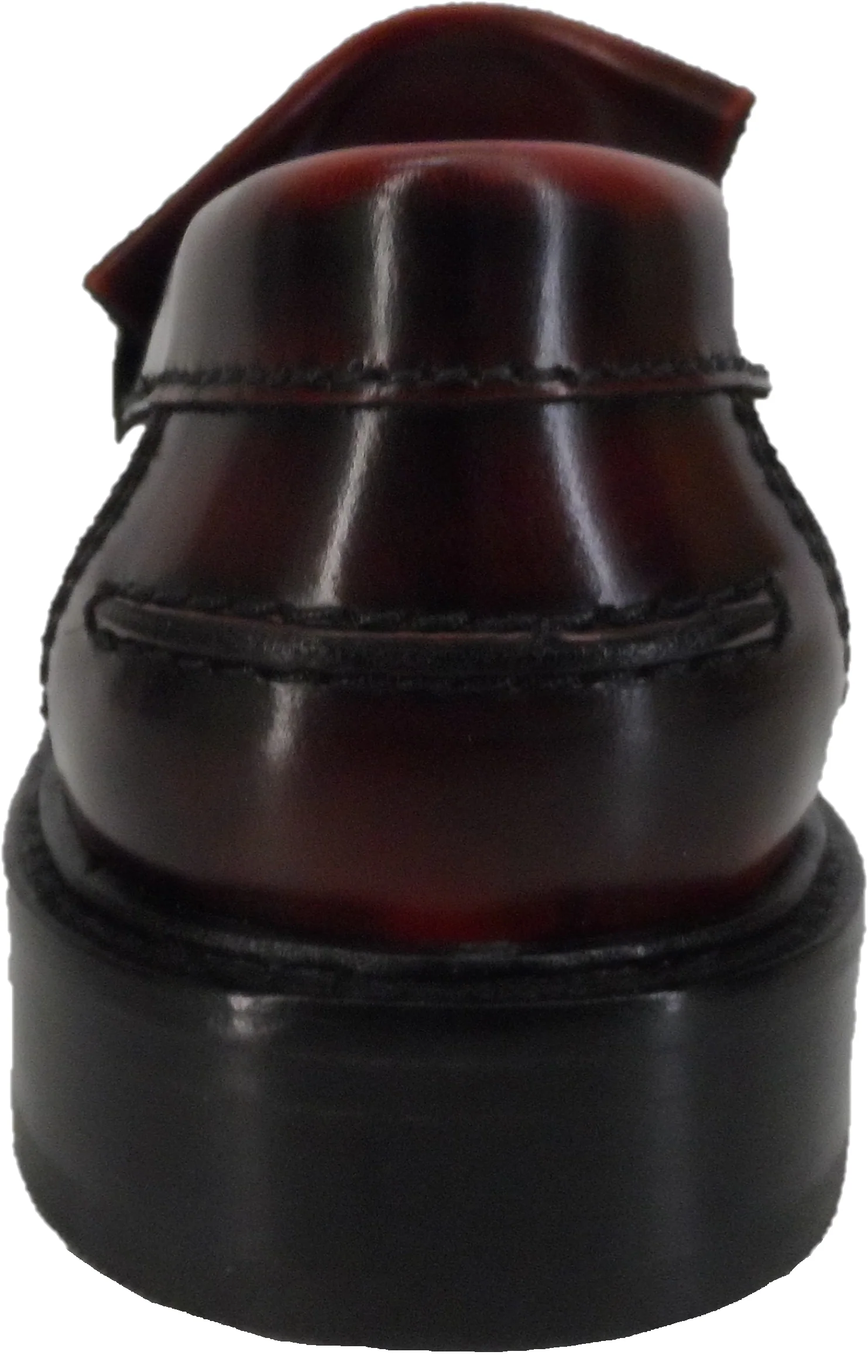 Ikon Original Selecta Mens Leather Tassel Loafers in Oxblood Rub Off - Image 3