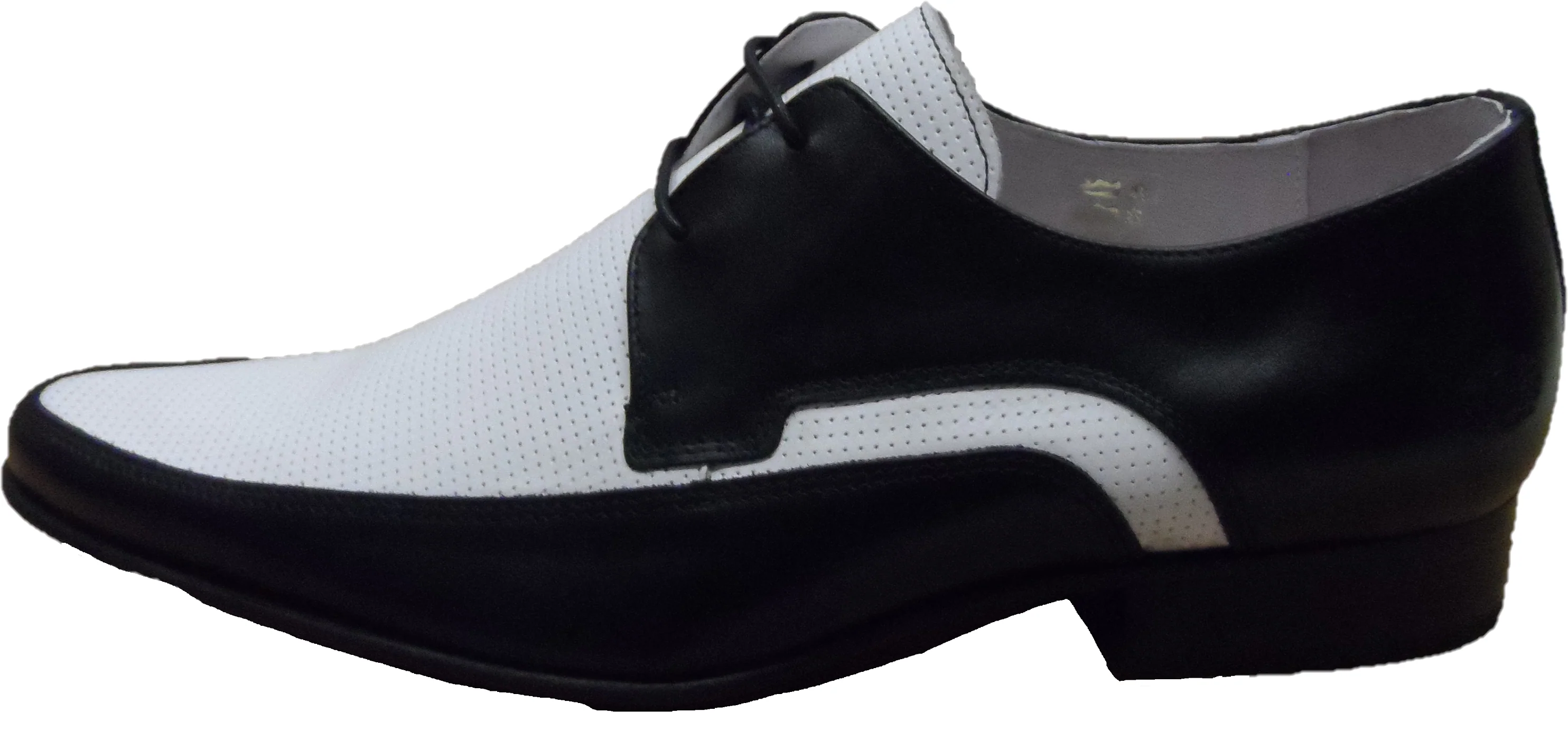 Ikon Original The Jam Shoe Leather Shoes in Black/White - Image 2