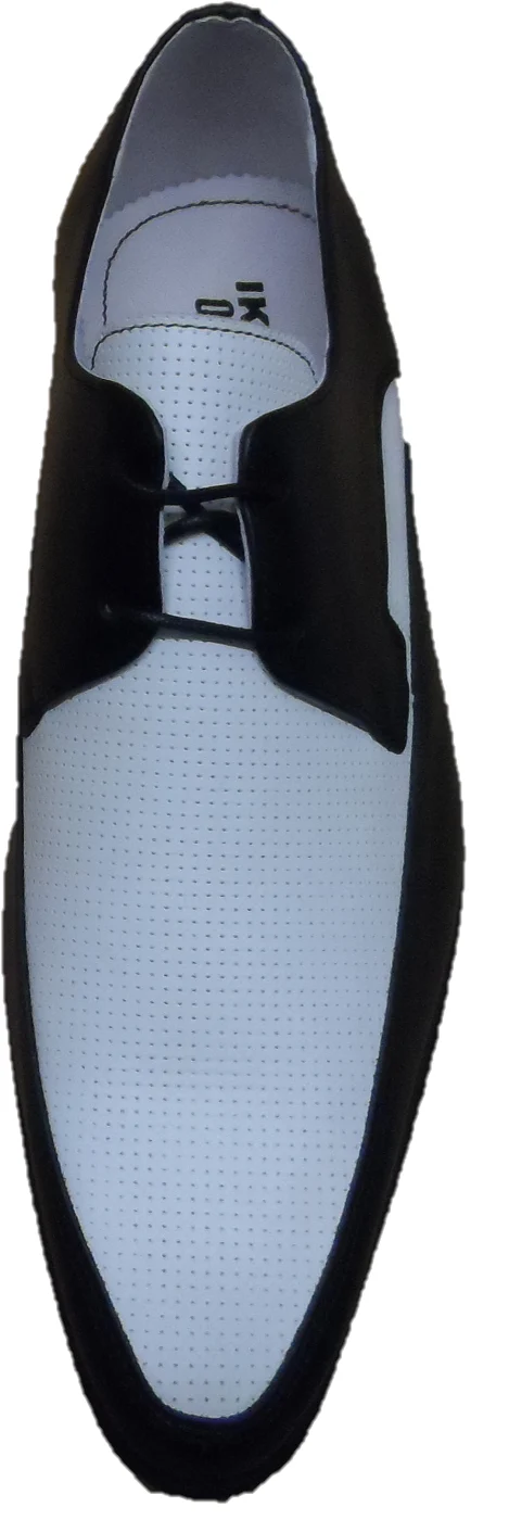Ikon Original The Jam Shoe Leather Shoes in Black/White - Image 4