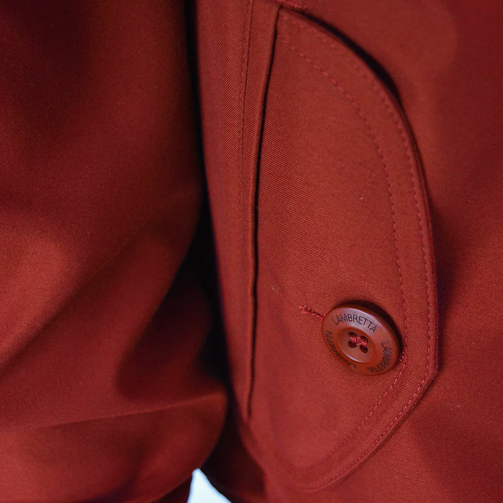 Lambretta Shower Resistant Harrington Jacket Burgundy - Image 6