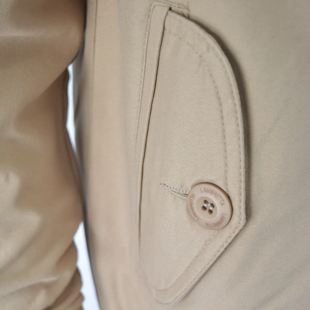 Lambretta Shower Resistant Harrington Jacket Stone - Image 4