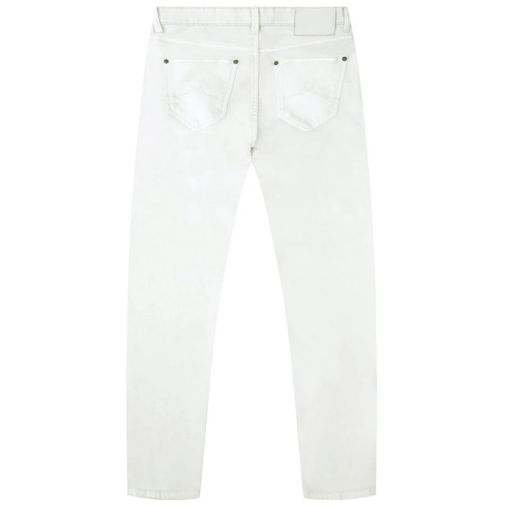 Mish Mash Mens Tapered Leg Jeans Off White - Image 4