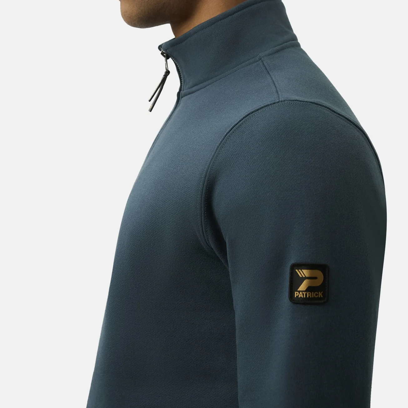 Patrick Harlem 1/4 Zip Fleece Sweatshirt Dark Blue - Image 3