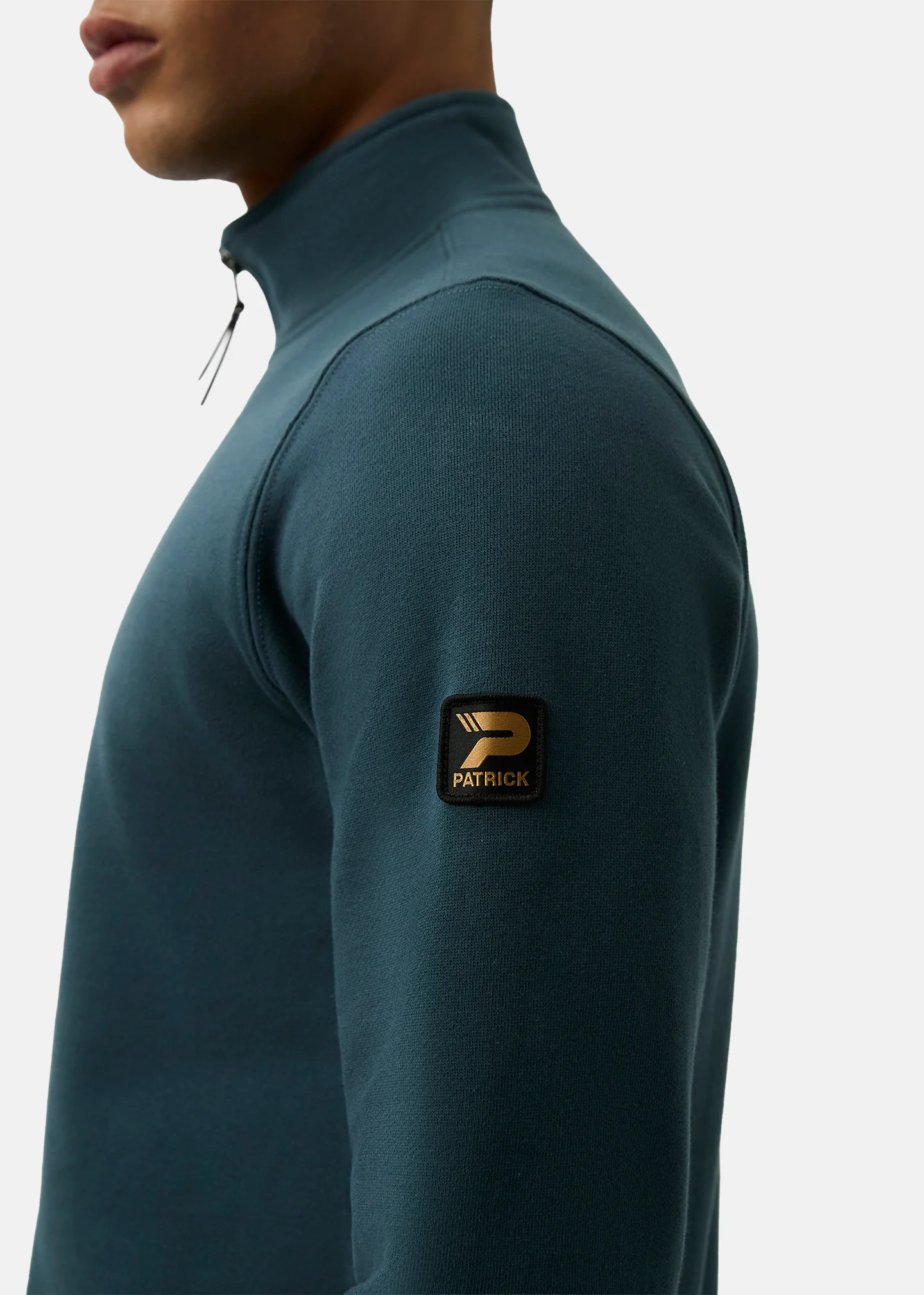 Patrick Harlem 1/4 Zip Fleece Sweatshirt Dark Blue - Image 4