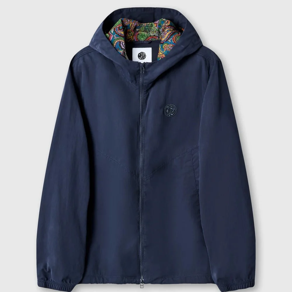 Pretty Green Paisley Lined Hood Jacket Navy - Image 2