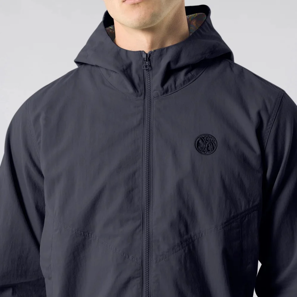 Pretty Green Paisley Lined Hood Jacket Navy - Image 3