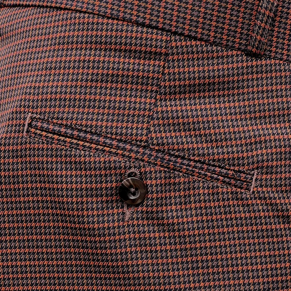 Relco Mod 60's Retro Trousers Tweed Brown Check - Image 2