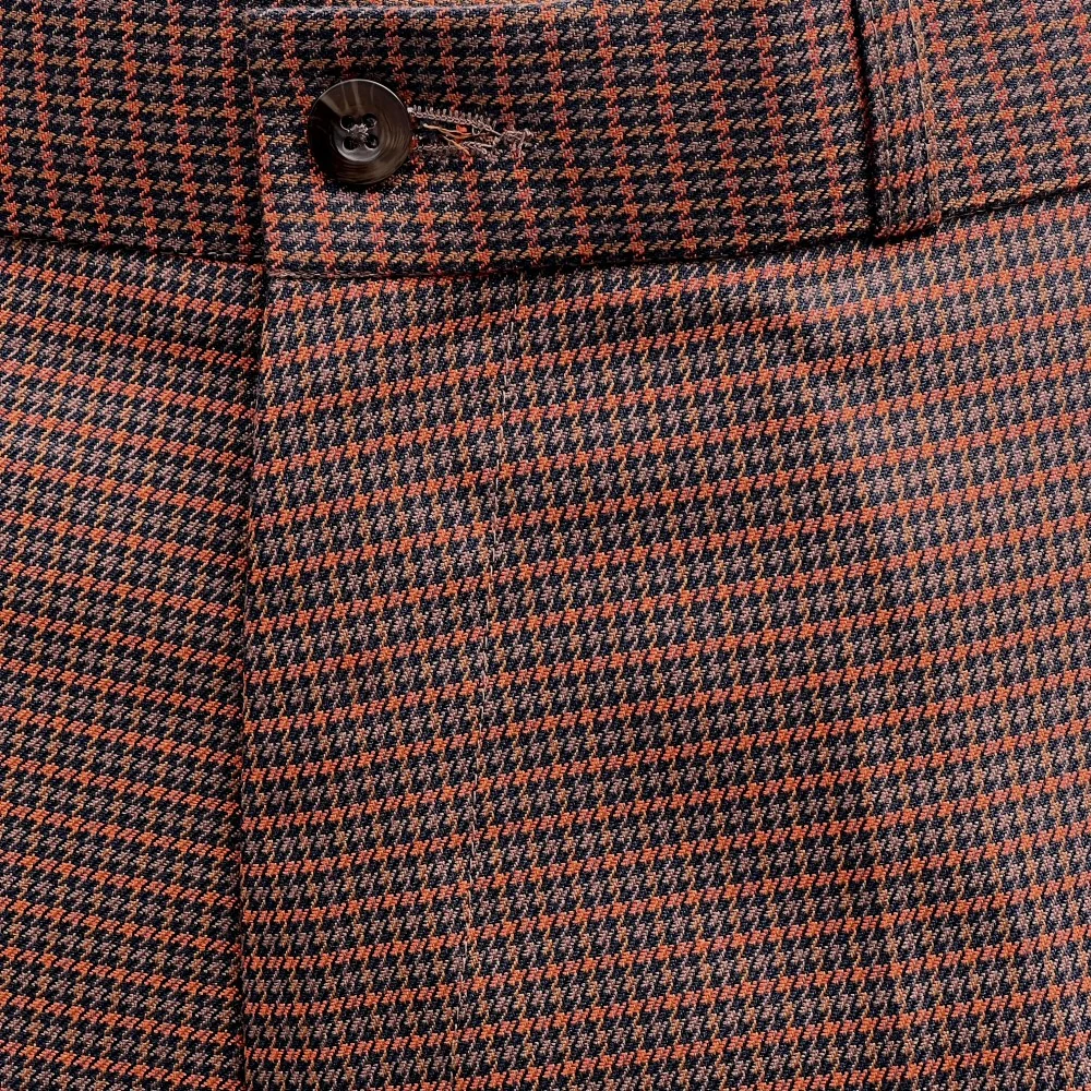 Relco Mod 60's Retro Trousers Tweed Brown Check - Image 3