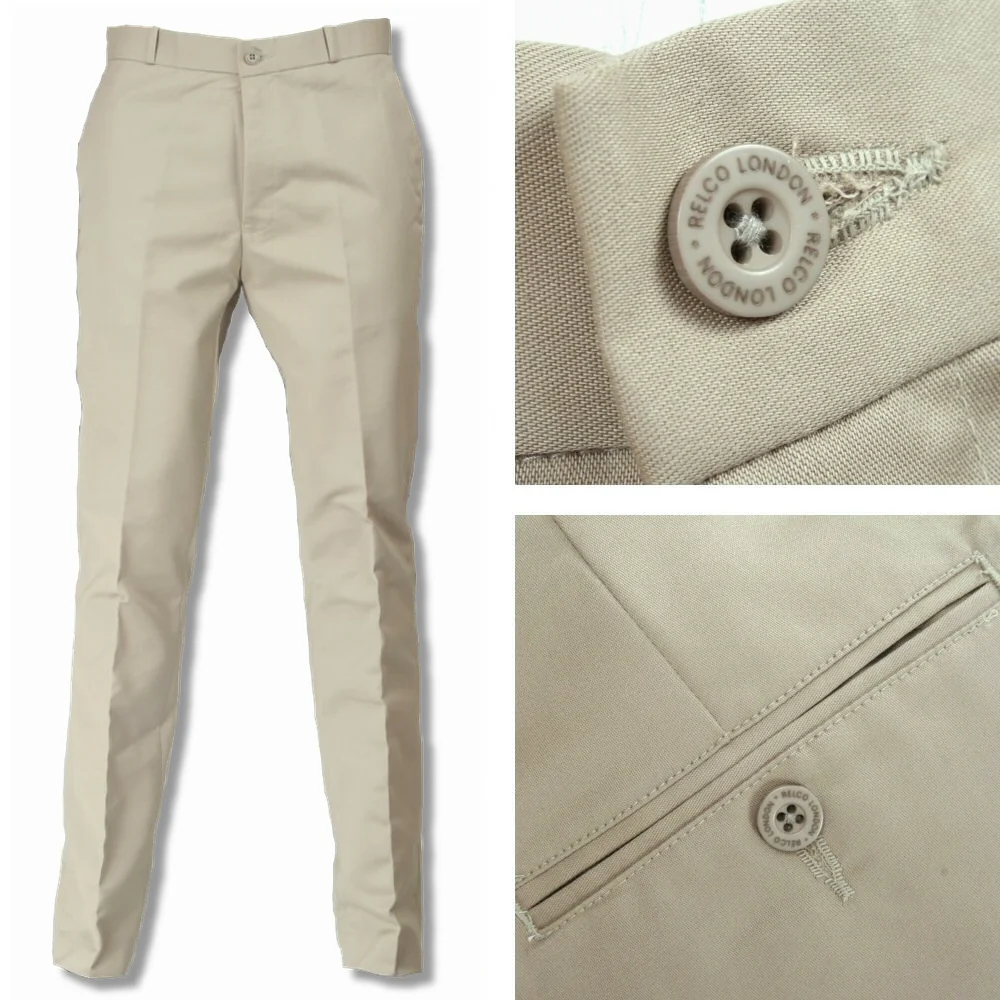 Relco Mod Retro Sta Press Trousers Navy / Burgundy / Black / Khaki - Image 3