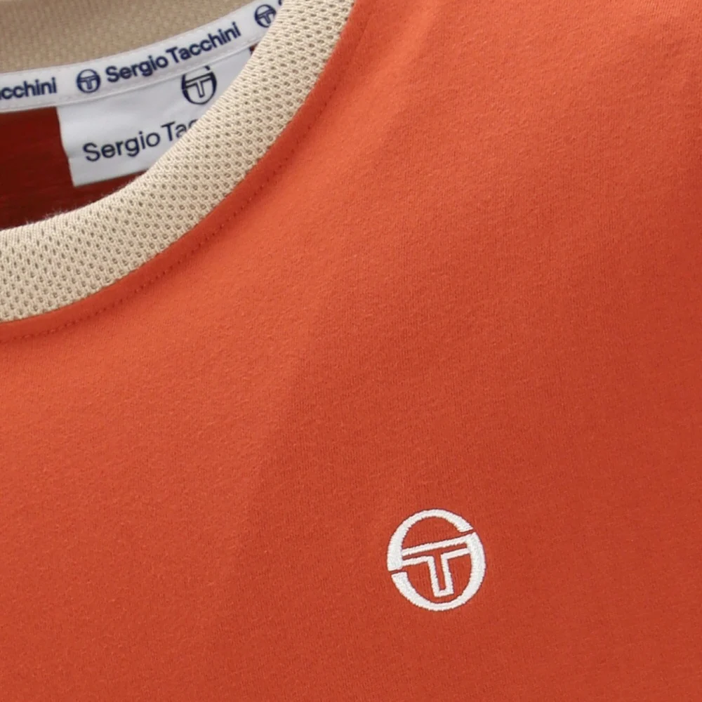 Sergio Tacchini Berto T Shirt Burnt Orange - Image 5