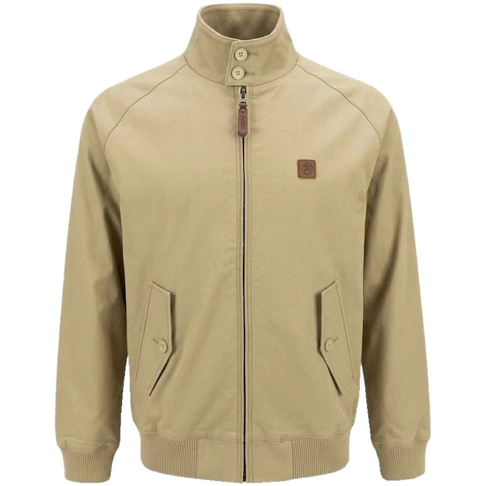 Trojan Records Classic Tartan Lined Harrington Jacket Stone - Image 2