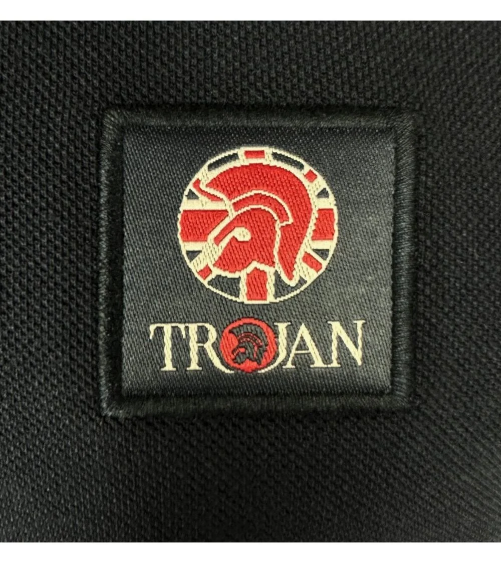 Trojan Records Flag Badge Pique Polo Shirt Navy - Image 3