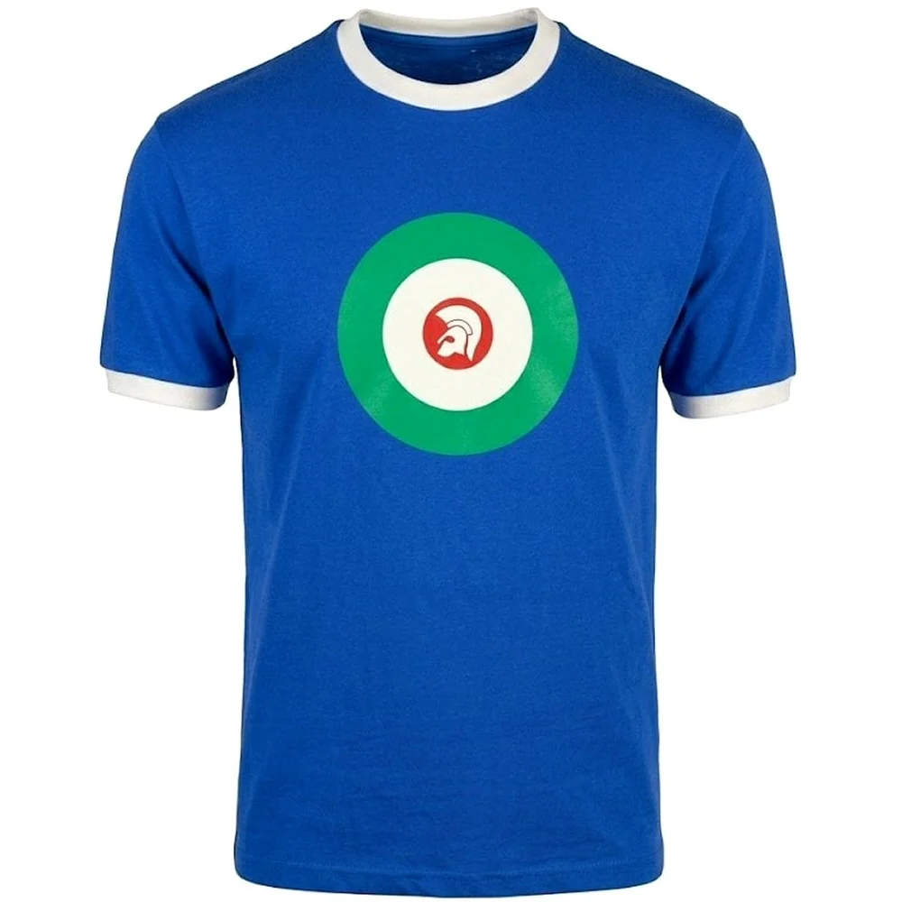 Trojan Records Helmet And Roundel T-Shirt Cobalt