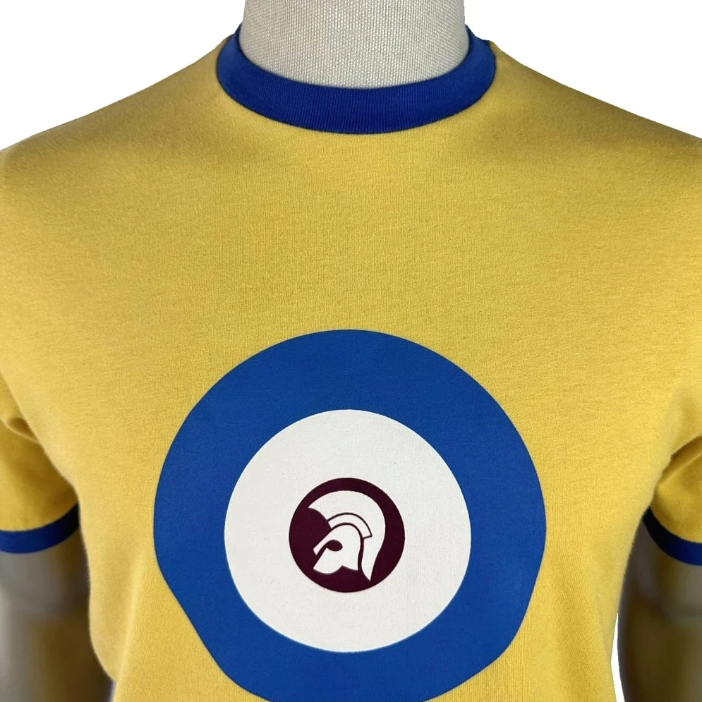 Trojan Records Helmet And Roundel T-Shirt Mustard - Image 2