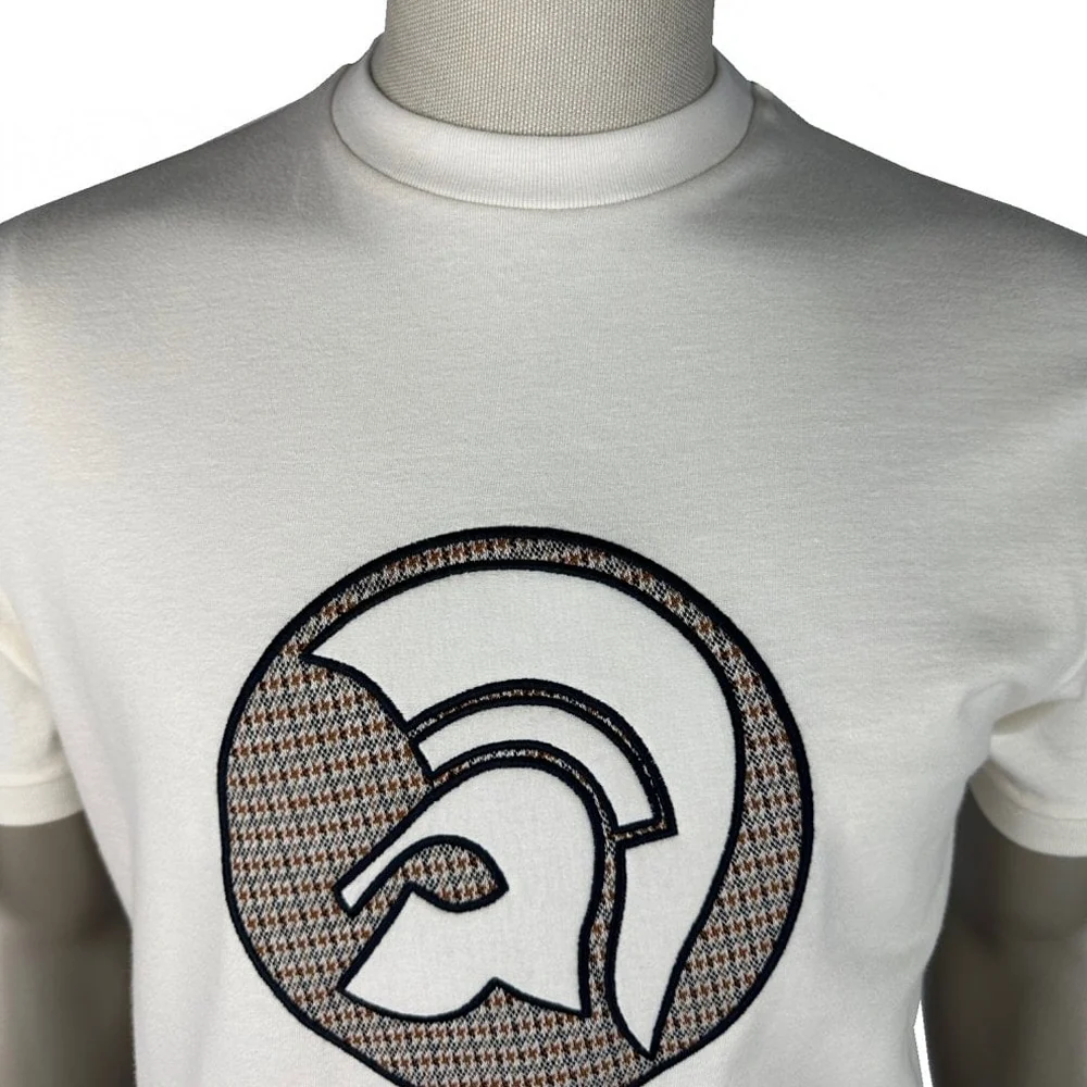 Trojan Records Houndstooth Helmet T-Shirt Ecru - Image 2