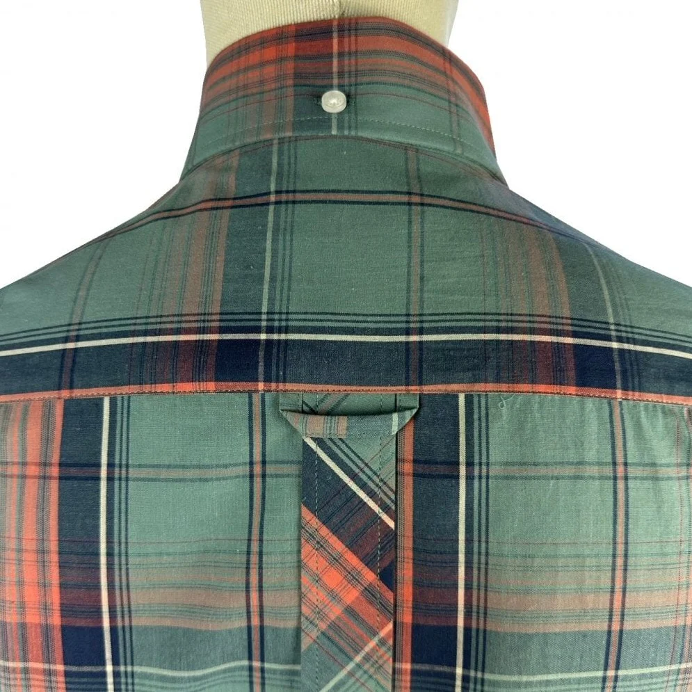 Trojan Records Windowpane Check Shirt With Pocket Square Slate - Image 3